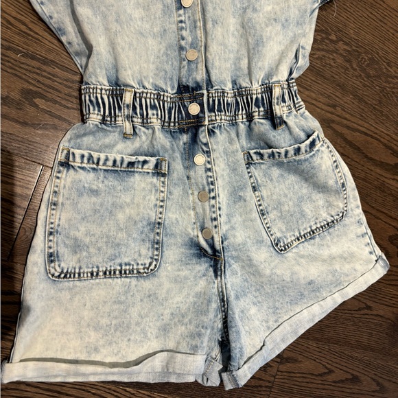 BlankNYC Denim Shorts Romper - Picture 3 of 6